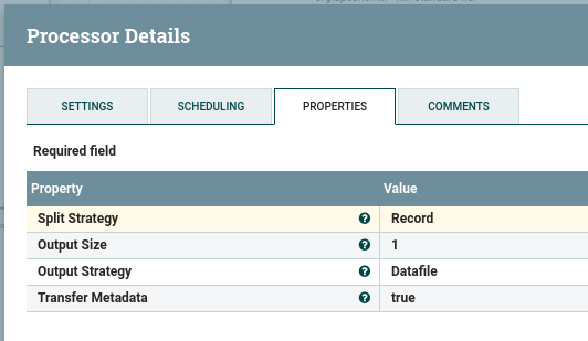 split avro controller properties